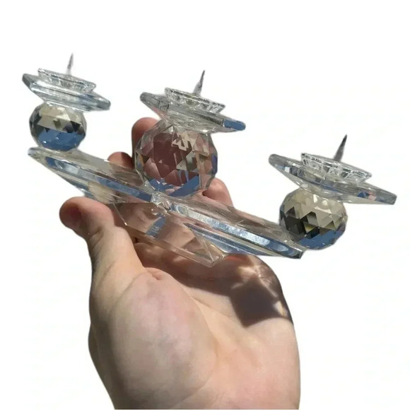 Vintage Swarovski Crystal Candelabra Candle Holder - Picture 3 of 6